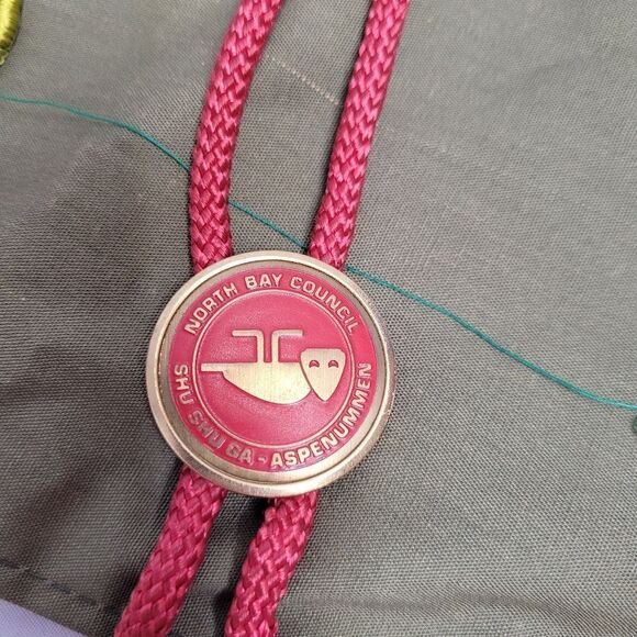 VINTAGE 70s Boy Scouts of America button up shirt with sash and patches S/M - Picture 15 of 16